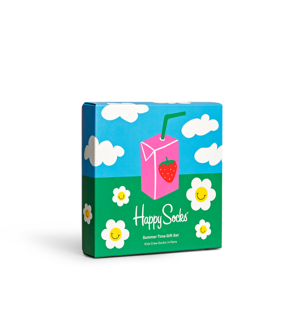 Happy Socks Kids 4-Pack Summertime Socks Gift Set