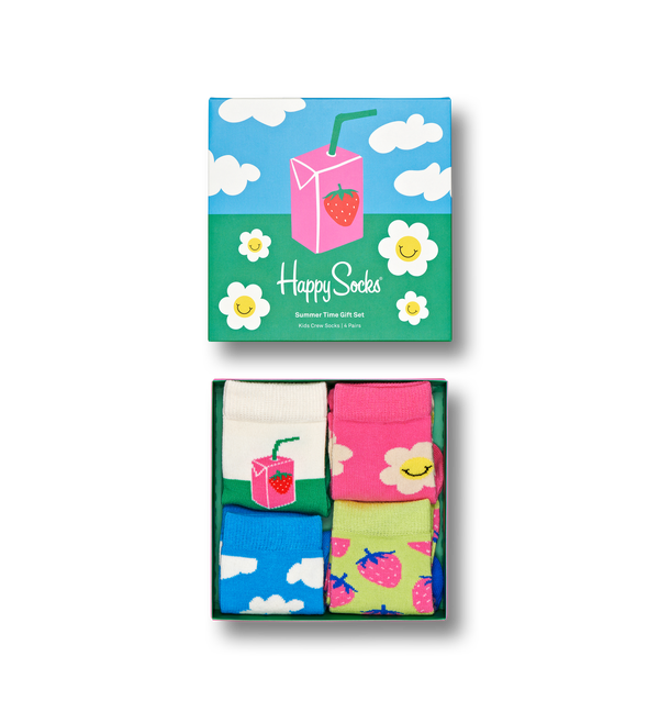 happy socks Kids 4-Pack Summertime Socks Gift Set
