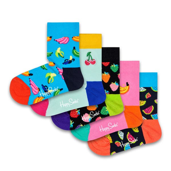 Happy Socks Kids 5-Pack Fruits Socks Gift Set