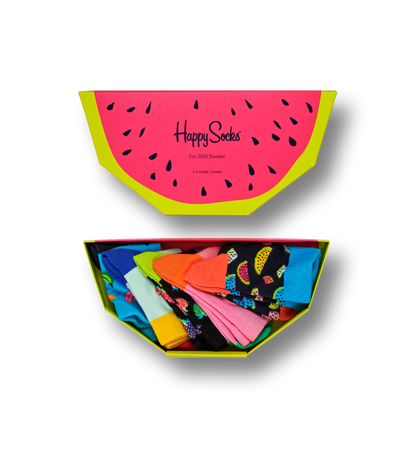happy socks Kids 5-Pack Fruits Socks Gift Set