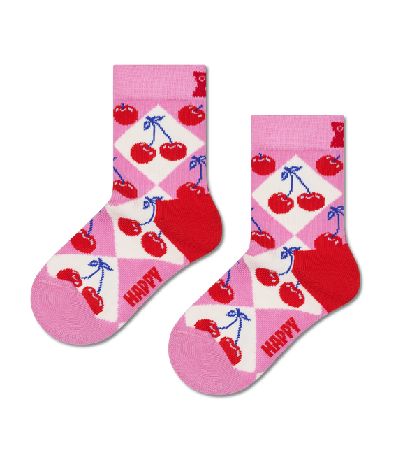 happy socks Kids Cherry Argyle Sock