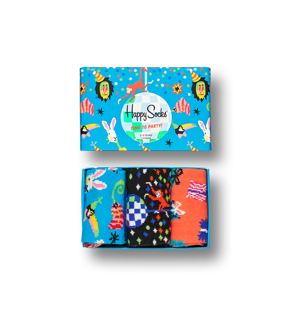 happy socks Kids Party Animal Socks Gift Set