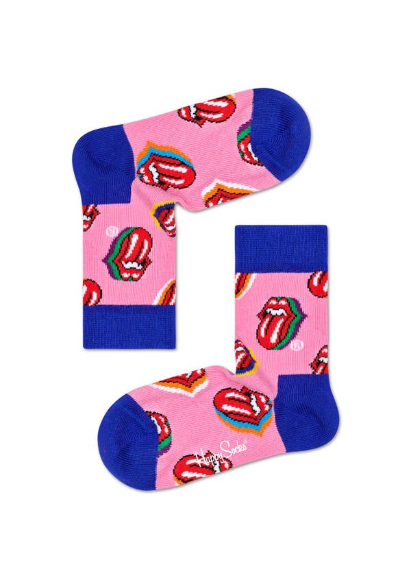 happy socks Kids Rolling Stones Candy Kiss Sock