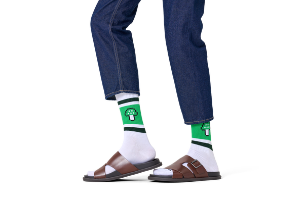 Happy Socks Mushroom Stripe Sneaker Sock