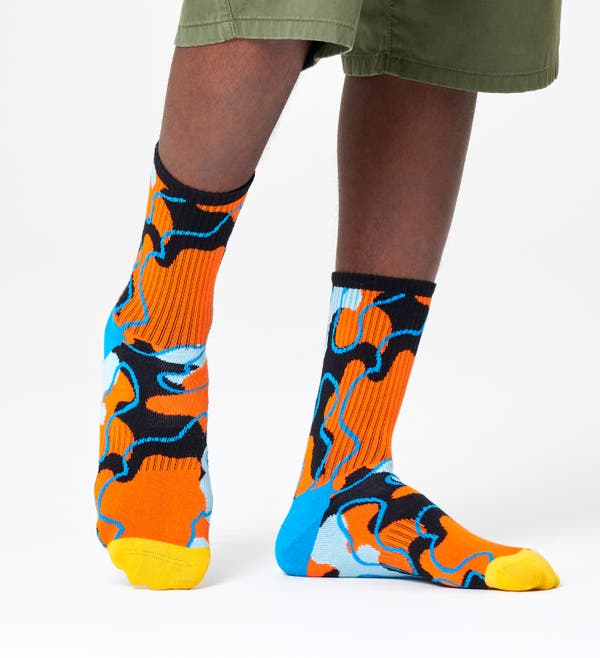 Happy Socks Outlines 3/4 Crew Sock