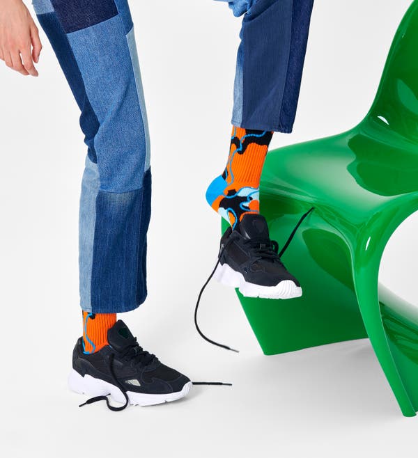 Happy Socks Outlines 3/4 Crew Sock