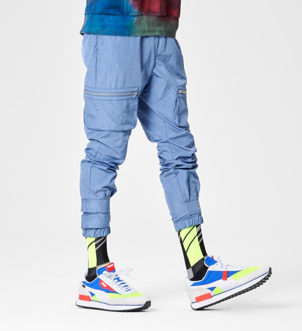 Happy Socks Scattered Stripe Crew Sock