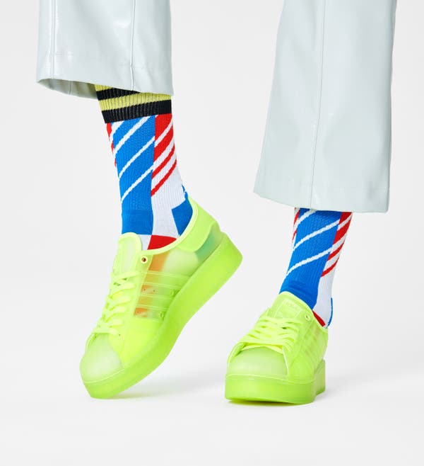 Happy Socks Scattered Stripe Crew Sock