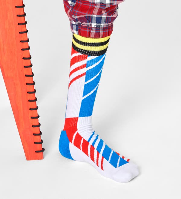 Happy Socks Scattered Stripe Crew Sock