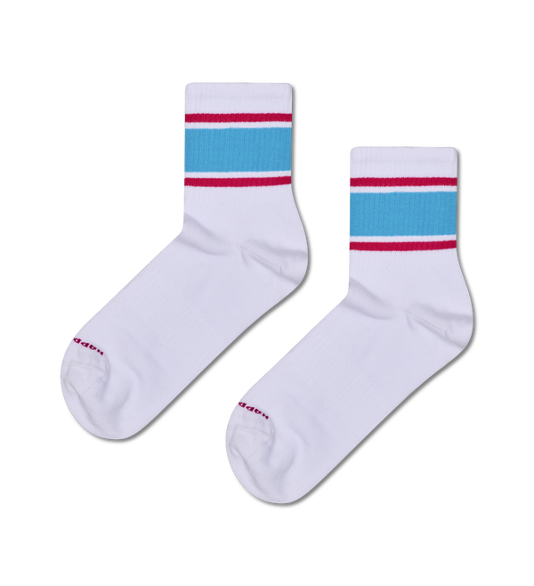 happy socks Simple Stripe 1/2 Crew Sneaker Sock