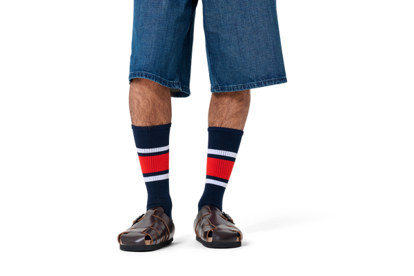 Happy Socks Simple Stripe Sneaker Sock
