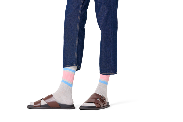 Happy Socks Simple Stripe Sneaker Sock