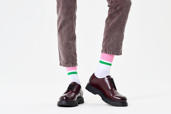 Happy Socks Simple Stripe Sneaker Sock