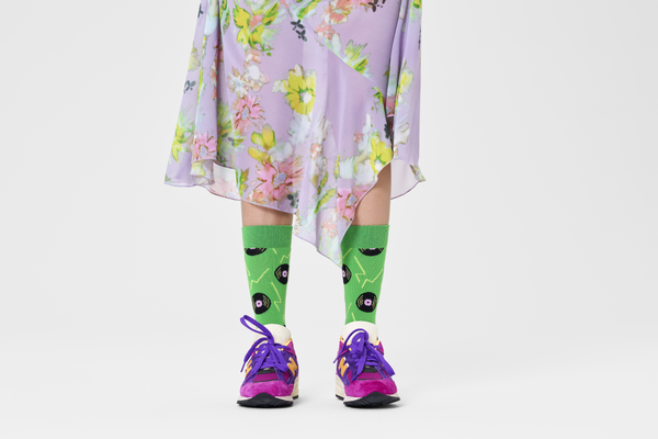 Happy Socks Vinyl Green Sock