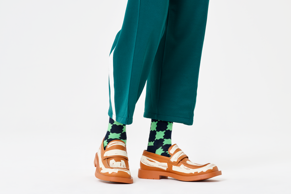 Happy Socks Wobbly Check Sock