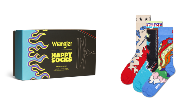 Happy Socks Wrangler 3-Pack Wrangled Gift Set