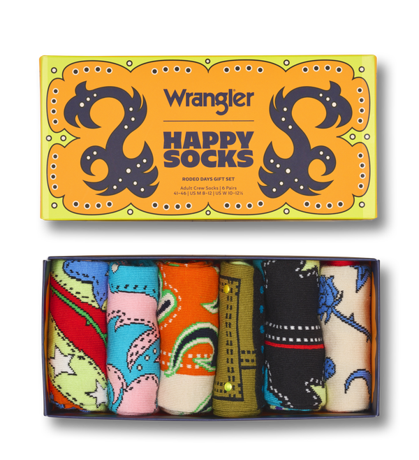 happy socks Wrangler 6-Pack Rodeo Days Gift Set
