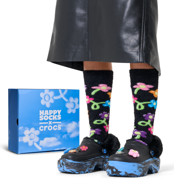 happy socks Happy Socks x Crocs - Balloon Flower Stomp Lined Clog