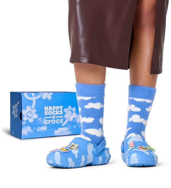happy socks Happy Socks x Crocs - Cloudy Classic Lined Clog