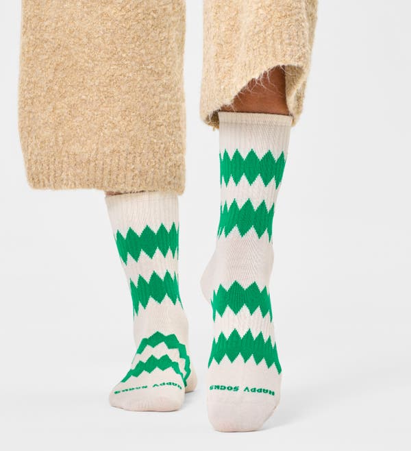 Happy Socks Zigzag 3/4 Crew Sock
