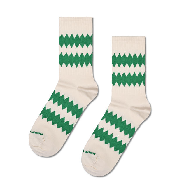 happy socks Zigzag 3/4 Crew Sock