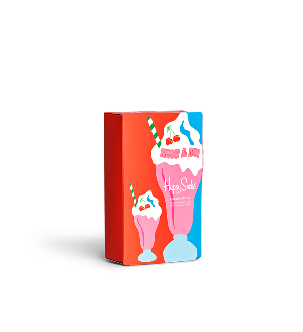 happy socks Kids 2-Pack Mini & Me Milkshake Socks Gift Set