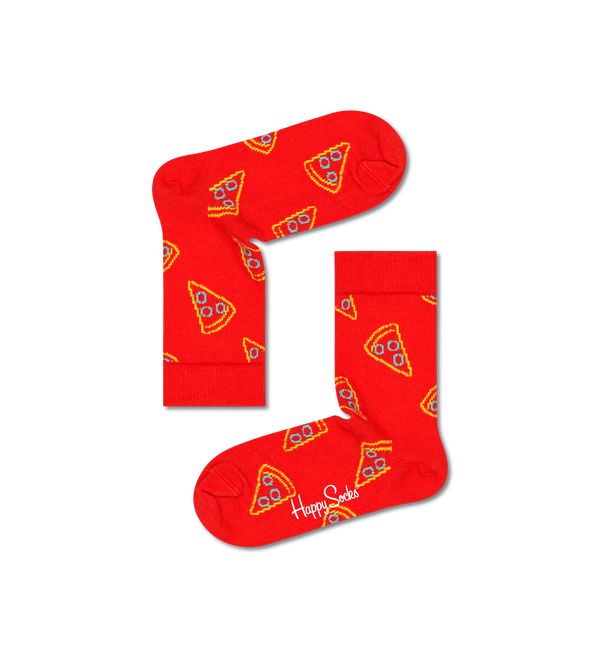 Happy Socks Kids 2-Pack Mini & Me Pizza Socks Gift Set