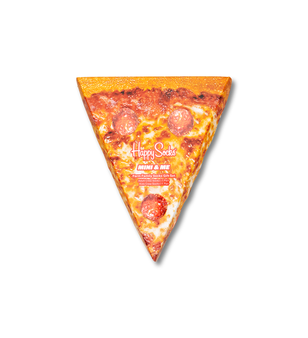 happy socks Kids 2-Pack Mini & Me Pizza Socks Gift Set