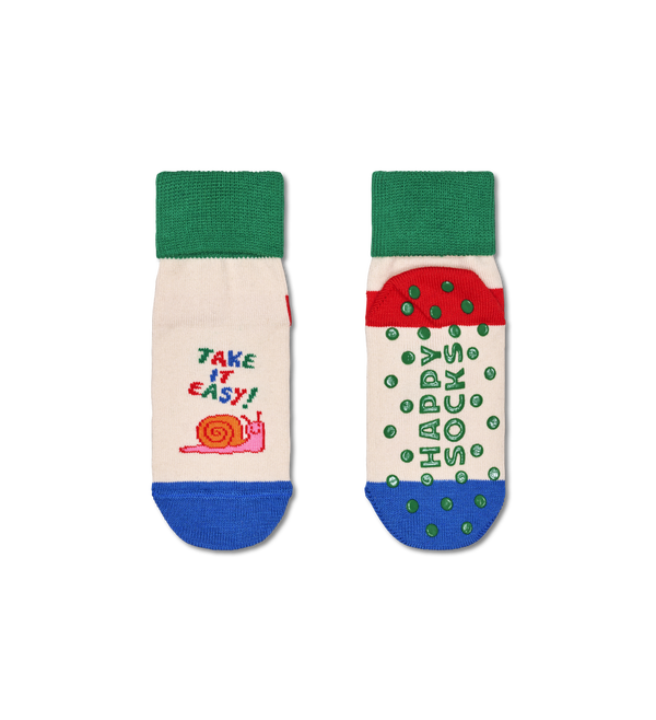 Happy Socks Kids 2-Pack Take It Easy Anti-Slip Socks