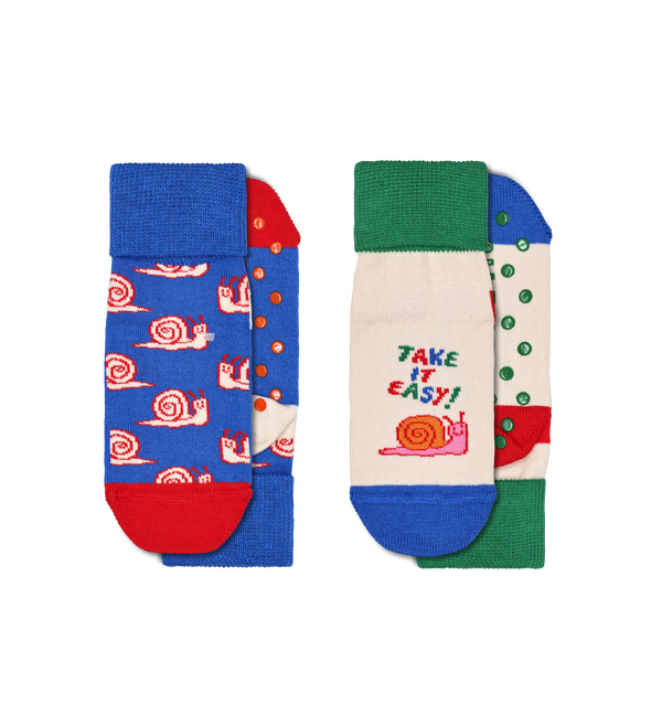happy socks Kids 2-Pack Take It Easy Anti-Slip Socks