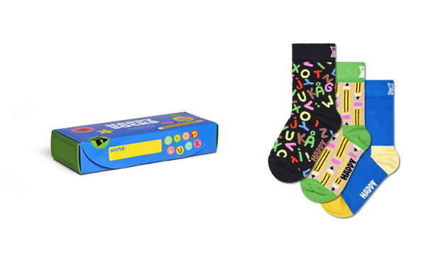 Happy Socks Kids 3-Pack Back To School Socks Gift Set