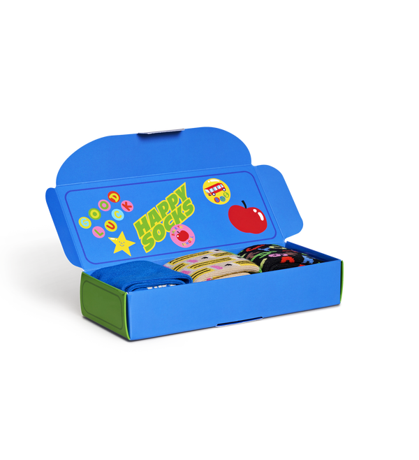 happy socks Kids 3-Pack Back To School Socks Gift Set