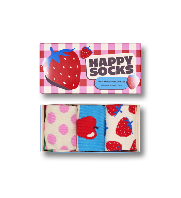 happy socks Kids 3-Pack Fruits & Berries Socks Gift Set