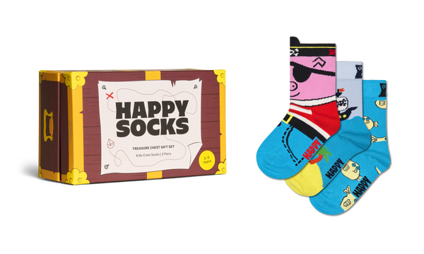 Happy Socks Kids 3-Pack Treasure Chest Socks Gift Set