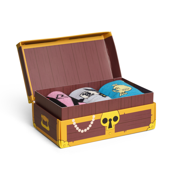 happy socks Kids 3-Pack Treasure Chest Socks Gift Set