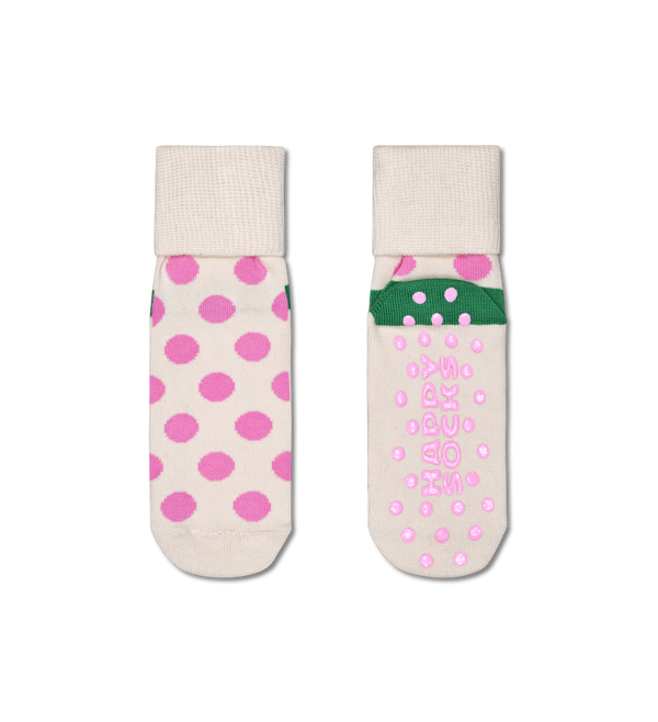 Happy Socks Kids Antislip 2-Pack Heart & Big Dot Socks