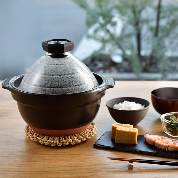 Hario Ceramic Rice Cooker With Glass Lid