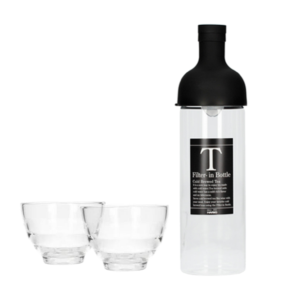 hario Cold Brew Tea Bottle Glass Cup Set 750mL