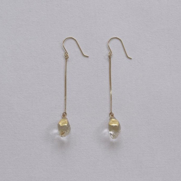 Hario Gold Leaf Series: Stone Earrings