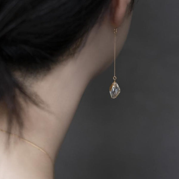 Hario Gold Leaf Series: Stone Earrings