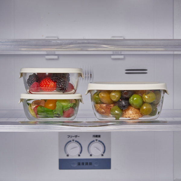 Hario Heatproof Glass Container Square 3pcs Set