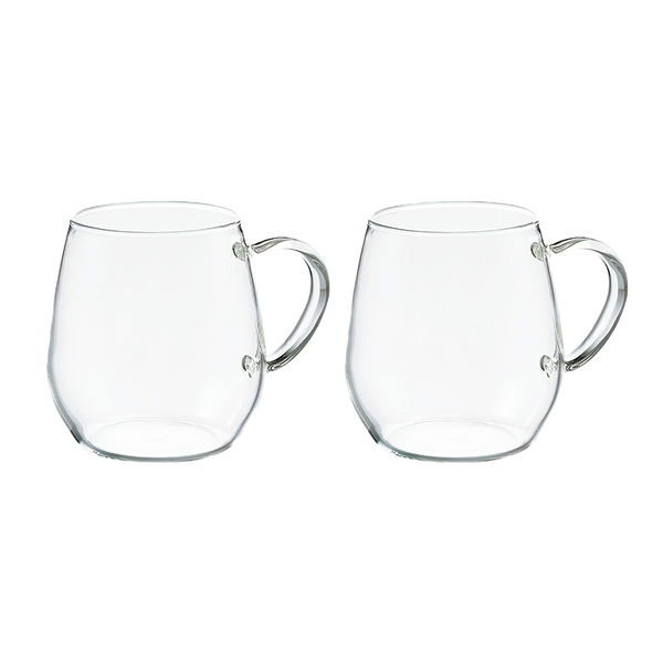 hario Heatproof Glass Round Mug 2pcs Set
