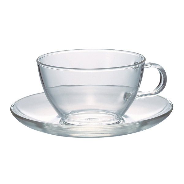 hario Heatproof Glass Tea Cup & Saucer