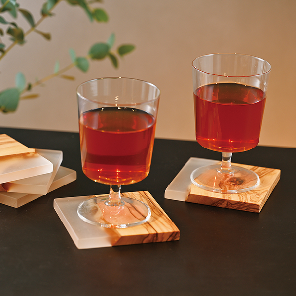 Hario Olive Wood Coaster (6 Pcs)