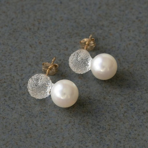 Hario Pearl Series: Snow Pearl Earrings