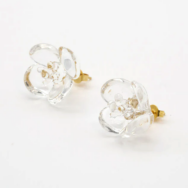 hario Tsubaki Clear Earrings
