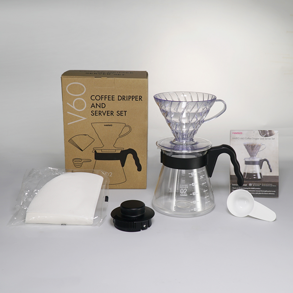 hario V60 Coffee Dripper and Server Set 02 Size