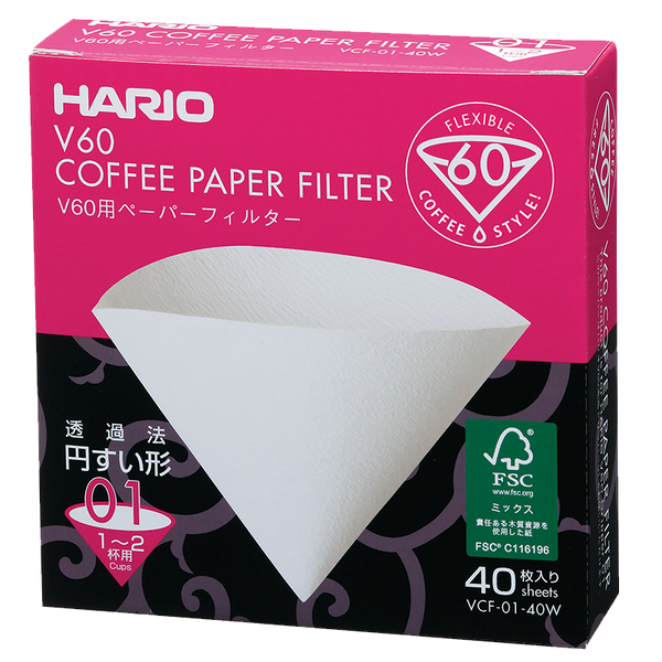hario V60 Filter Paper 01/02/03 Size (40 pcs)
