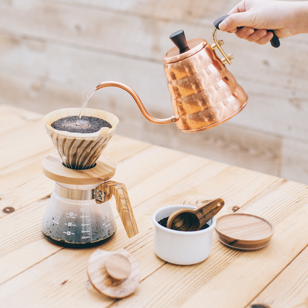 Hario V60 Olive Wood Glass Dripper
