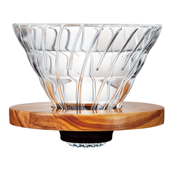 hario V60 Olive Wood Glass Dripper